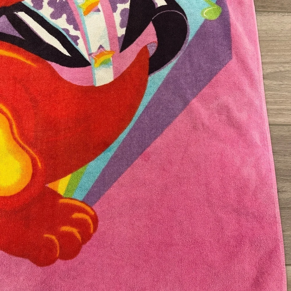 VINTAGE LISA FRANK HOLLYWOOD BEAR BEACH TOWEL